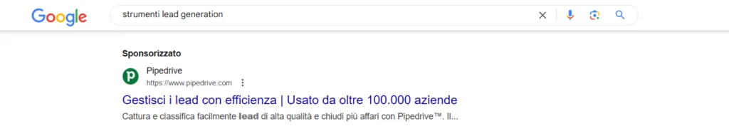 esempio ads query fase di considerazione
