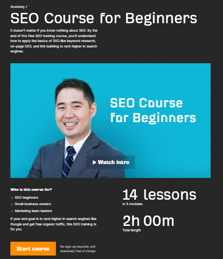 ahrefs seo course for beginners