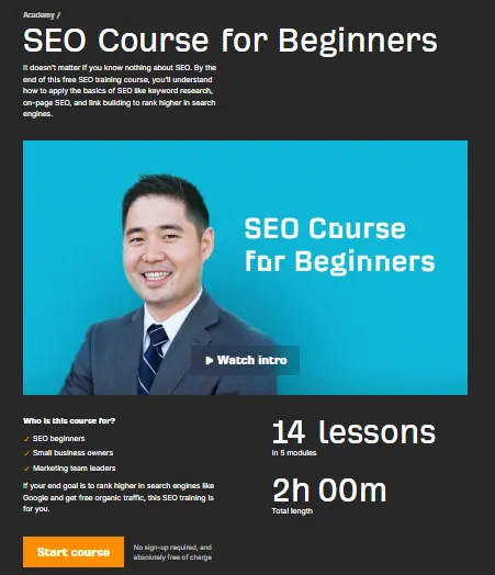 ahrefs seo course for beginners