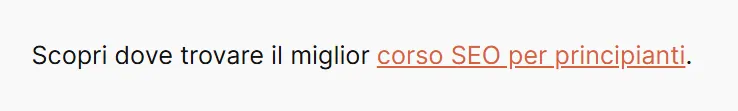 anchor text corrispondenza esatta