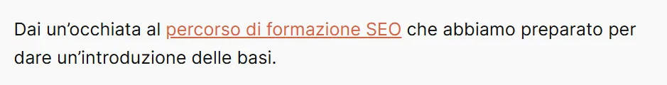 anchor text parola chiave correlata