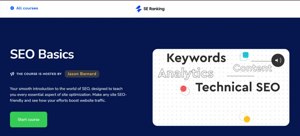 se ranking seo basics course