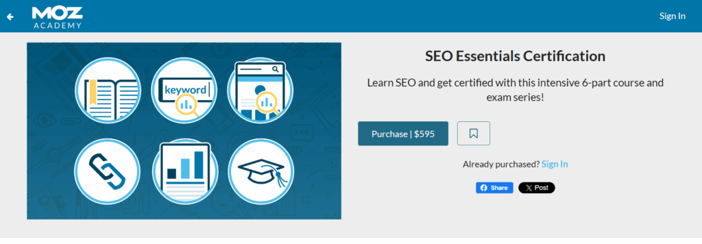 corso seo moz academy seo essentials