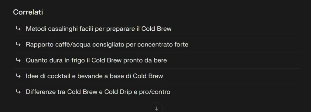 Perplexity's Related section