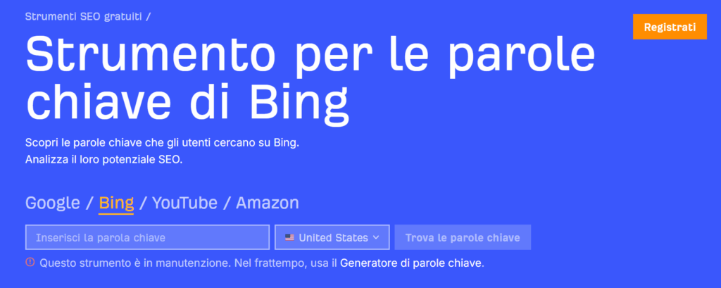 strumento ahrefs ricerca parole chiave canali diversi