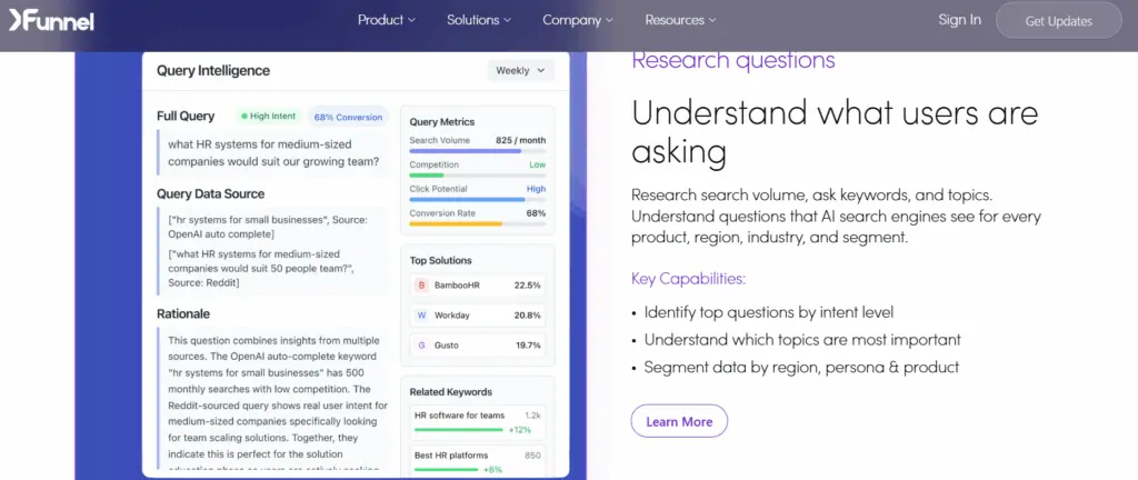 xFunnel AI visibility tracking tool